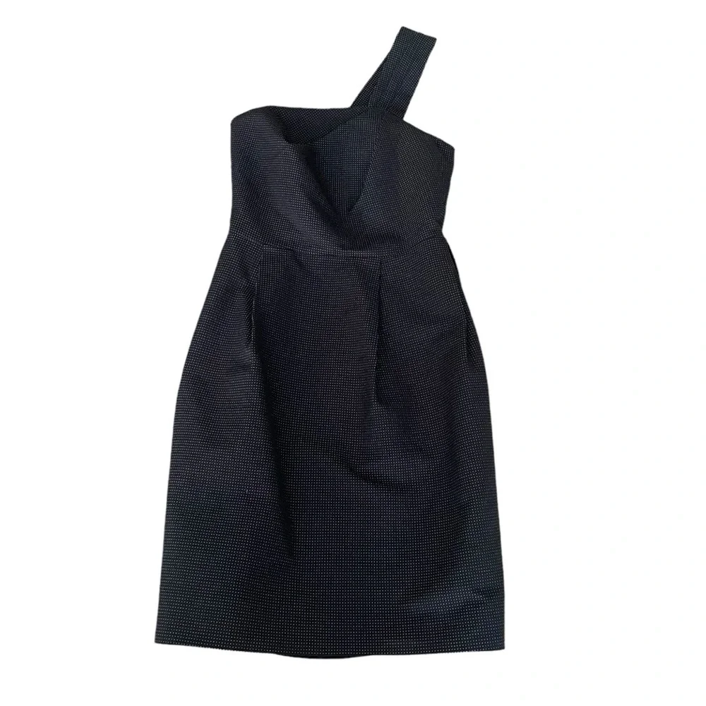 Amaya Arzuaga | Spanish Designer one shoulder black cocktail dress women XS EU38 - Picture 7 of 16